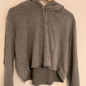 brandy melville cropped gray sweater